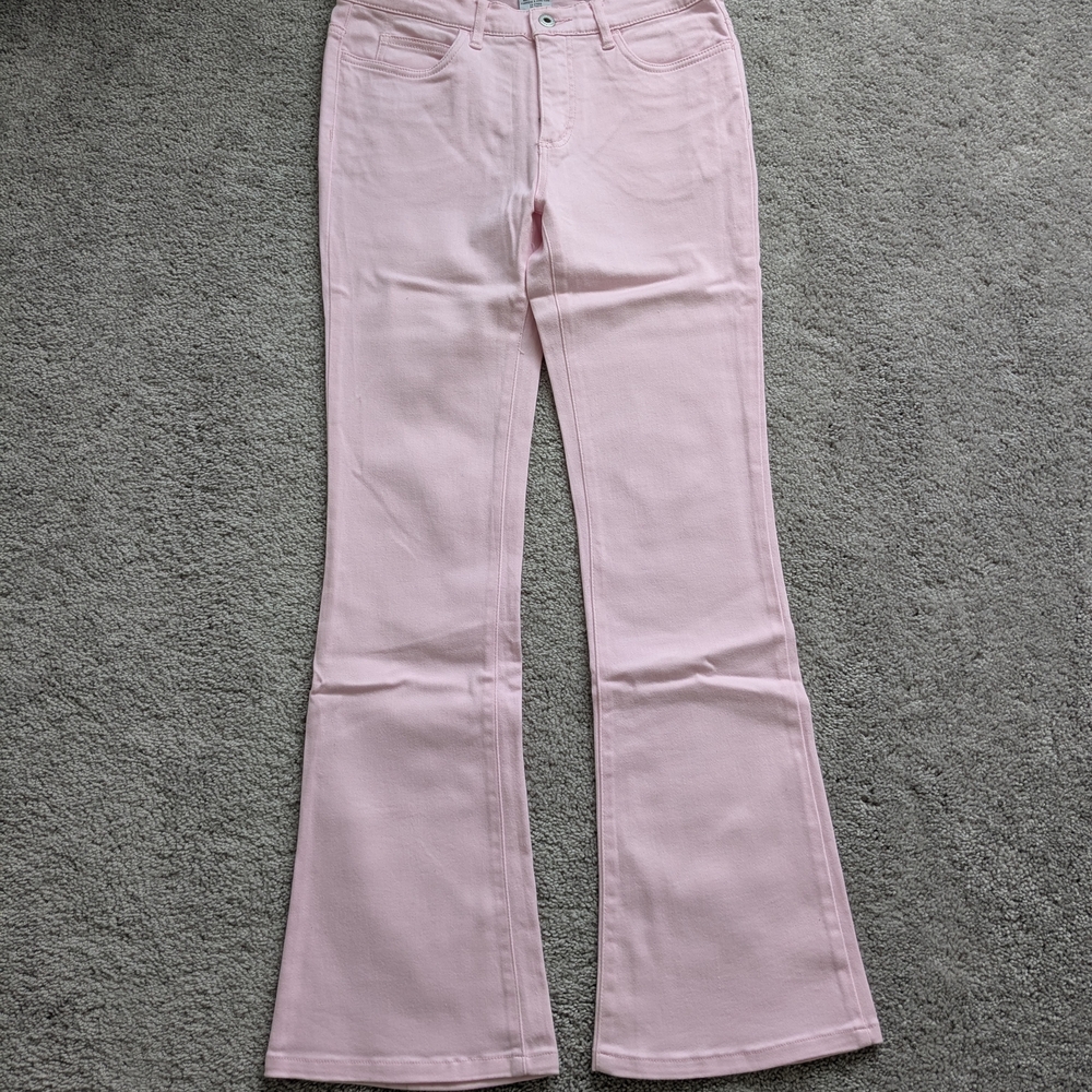 Pink Flared Jeans